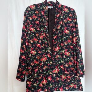 Vintage Kensington Square Floral Black Jacket